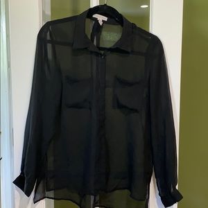 Black chiffon blouse